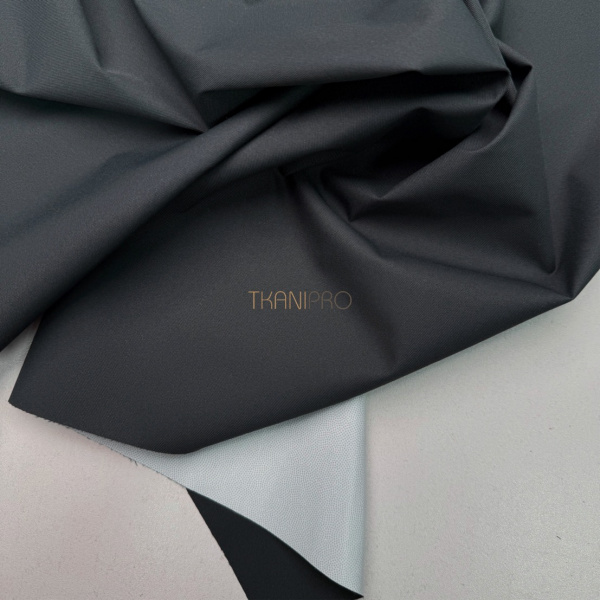 Плащевая ткань на мембране цвет графит, арт. PL0001-36
