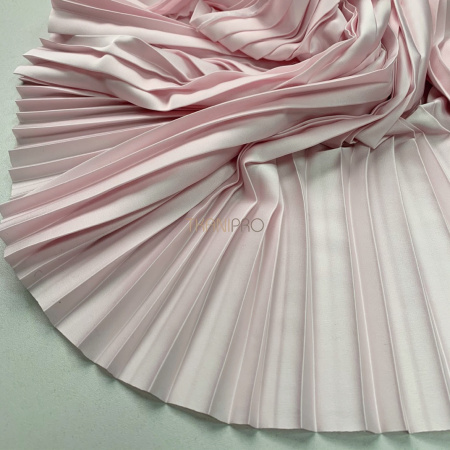 Плиссе параллельное двойная складка шелк цвет розовый, арт PLS1210-7