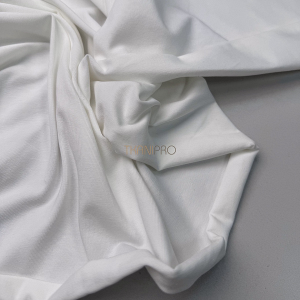 Трикотаж кулирная гладь цвет молочный, арт. DK3555-7