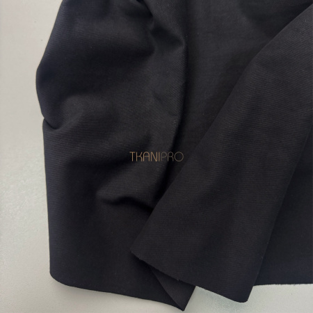 Хлопок твил плотный цвет черный, арт. IKM3006-1