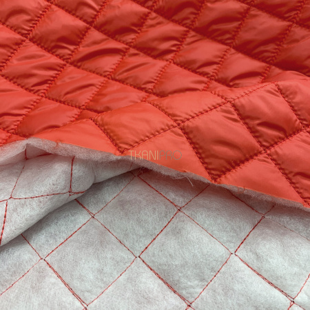 Стеганная ткань на синтепоне Ромб 3,5*3,5, арт. PS2278-18 цвет красный
