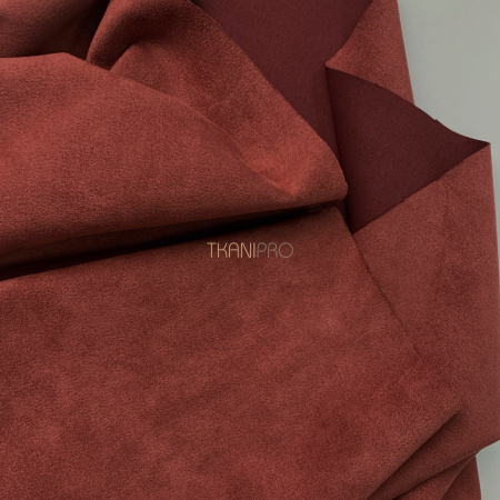 Замша на скубе цвет бордовый, арт. M1336-4