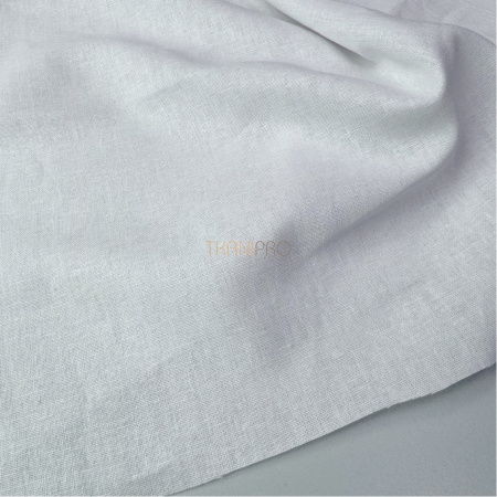 Ткань лён с вискозой цвет белый, арт. L2152-1