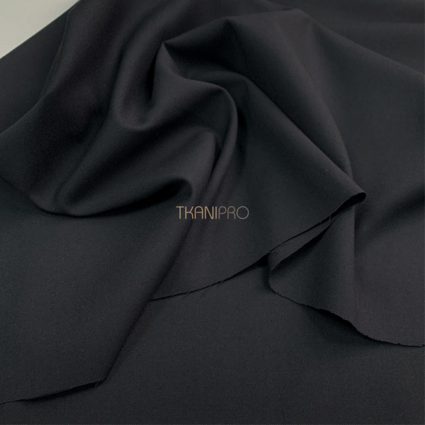 Костюмная ткань цвет черный, арт. KL2047-1