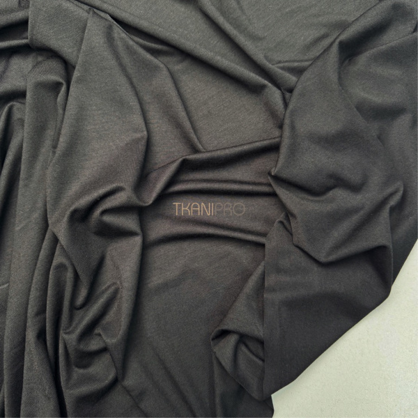 Трикотаж стрейч вискоза цвет черный, арт. MD2129-3