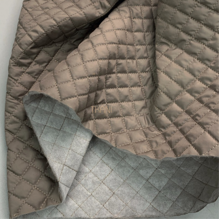 Стеганая ткань на синтепоне Ромб 1,7*1,7 цвет бежевый тауп, арт. PS2109-40