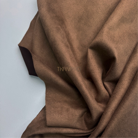 Замша на скубе коричневая, арт. M1352-1