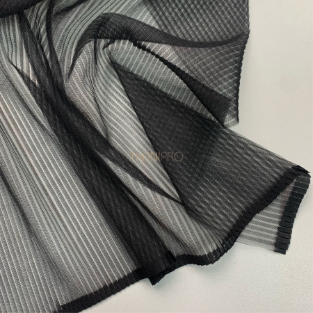 Плиссе фатин 4мм цвет черный, арт. PXF4105-10