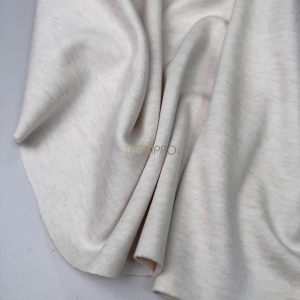 Трикотаж с шерстью цвет кремовый меланж, арт. WD7001-2