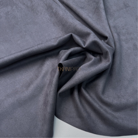 Замша на скубе цвет серый графит, арт. M1351-3