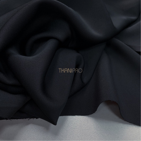 Креп сатин цвет черный,  арт. SK4030-1