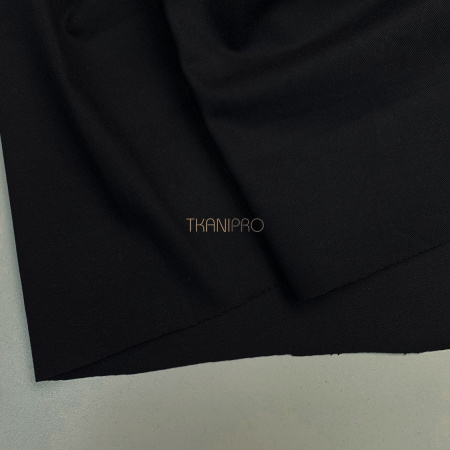 Хлопок твил плотный цвет черный, арт. IKM3004-5