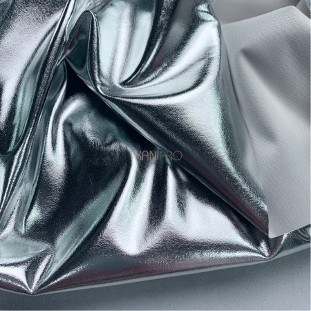 Ткань кожа серебро, арт. OL3003-11