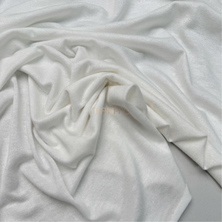 Тонкий трикотаж стрейч цвет молочный, арт. DK2004-1