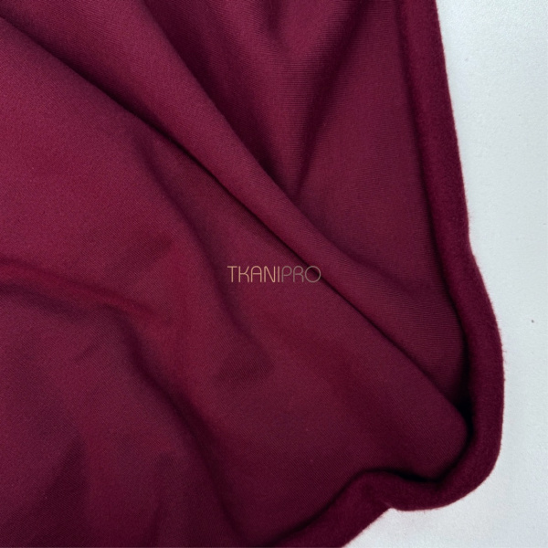 Ткань футер 3-х нитка с начесом, арт. DF2060-10 цвет бордовый