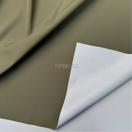 Плащевая ткань пич бондинг  цвет хаки, арт. PL3232-60