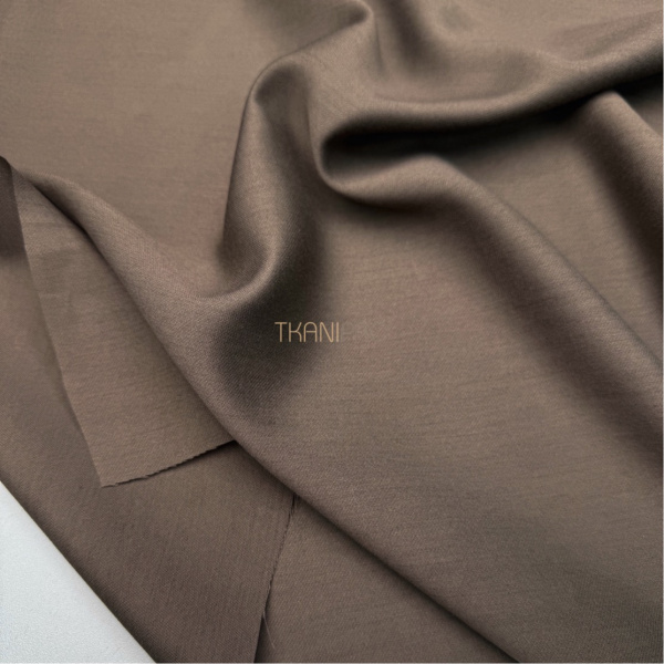 Вискоза плательная с шерстью цвет коричневый, арт. LB5001-27