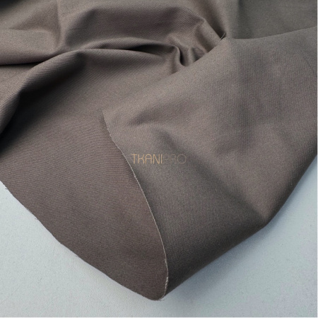 Хлопок твил стрейч цвет серый, арт. IKM4002-15