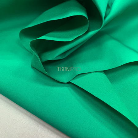 Хлопок сатин рубашечный, арт. CN2158-13 цвет зеленый малахитовый