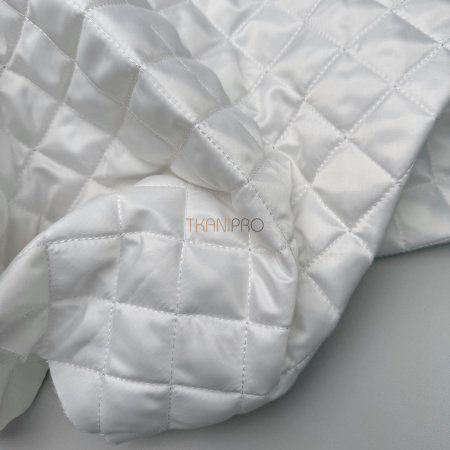 Стеганая ткань на синтепоне цвет белый, арт. IPS2019-1