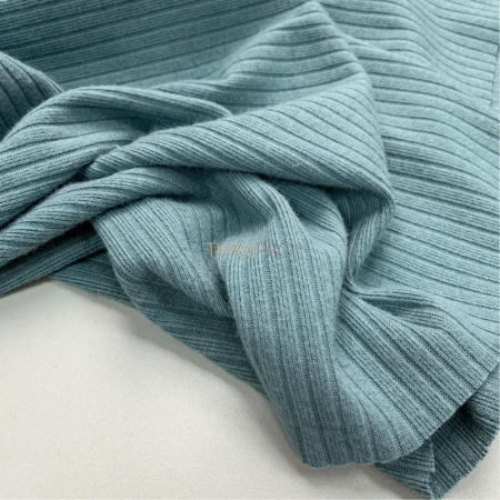 Ткань лапша трикотажная бирюзовая, арт. WD4082-13