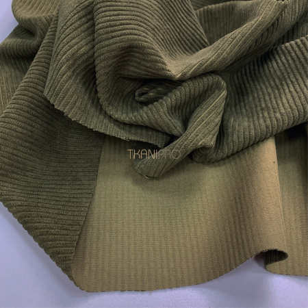 Вельвет ткань цвет хаки, арт. KV5351-18