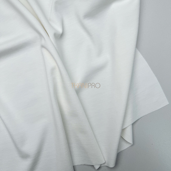 Трикотаж джерси вискоза стрейч цвет белый, арт. DN3103-1