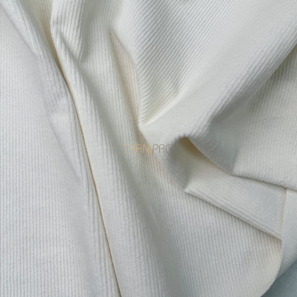 Вельвет хлопок цвет молочный, арт. IKV2035-1