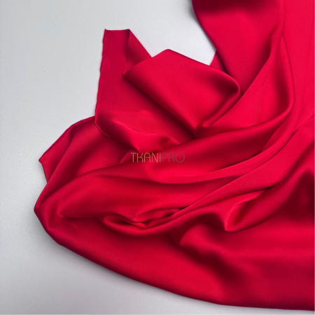 Шелк искусственный цвет рубиновый красный, арт. S2151-1