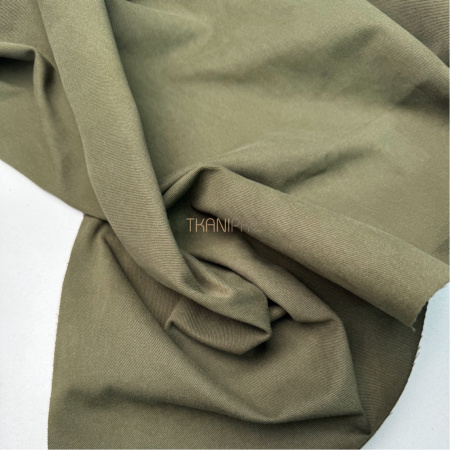 Хлопок твил плотный  цвет хаки, арт. IKM3004-4