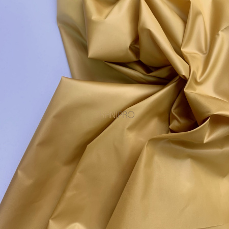 Ткань плащевая дюспо матовая, арт. PL2284-19 цвет охра горчичный