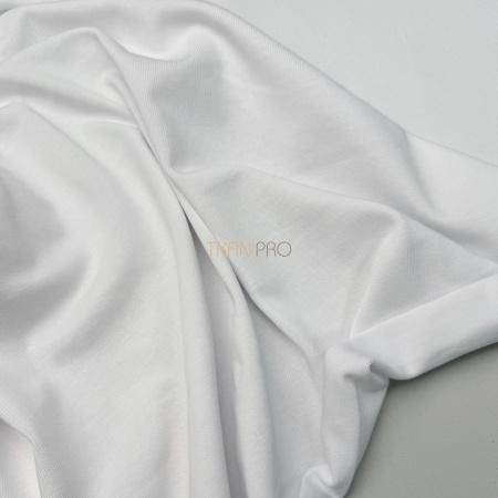 Кулирка плотная мерсеризованный хлопок цвет белый, арт. DK4001-1