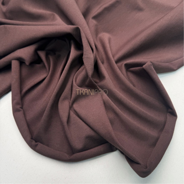 Трикотаж кулирная гладь, арт. DK3551-41 цвет коричневый