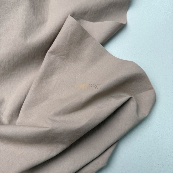 Плащевая ткань с хлопком цвет бежевый мокко, арт. PL9941-3