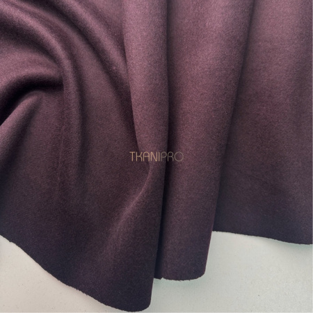 Пальтовая ткань шерсть цвет бордовый фиолетовый, арт. IKC3026-1