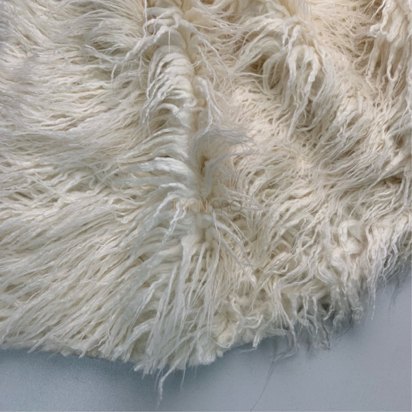 Мех искусственный лама, арт. WF5017-2 цвет молочный