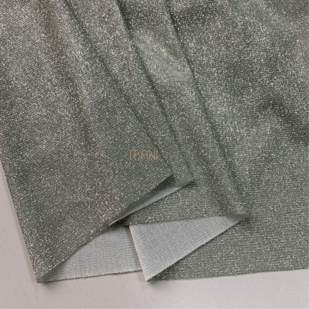 Трикотаж с глиттером, арт. DL5036-2 цвет шалфейный и серебро