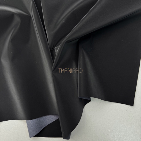 Плащевая ткань софт черная, арт. PL7002-1