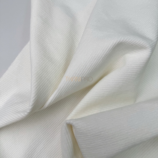 Вельвет хлопок цвет молочный, арт. IKV2035-1