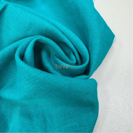Ткань лён с вискозой цвет бирюзовый, арт. L2150-12