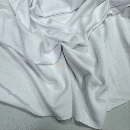 Трикотаж вискоза стрейч цвет белый, арт. MD3302-1