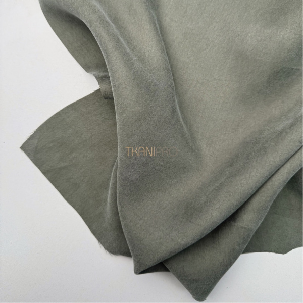 Вискоза плательная софт крэш цвет хаки, арт. KM3025-12