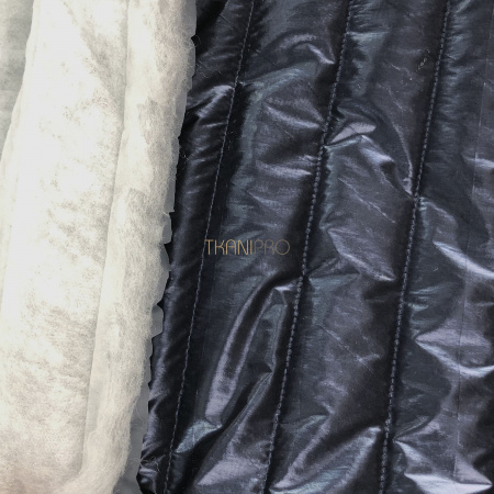 Стеганая ткань на синтепоне с виниловым покрытием цвет синий, арт. PS1042-14