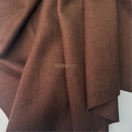 Ткань пальтовая с шерстью цвет шоколадный, арт. IKC3022-1
