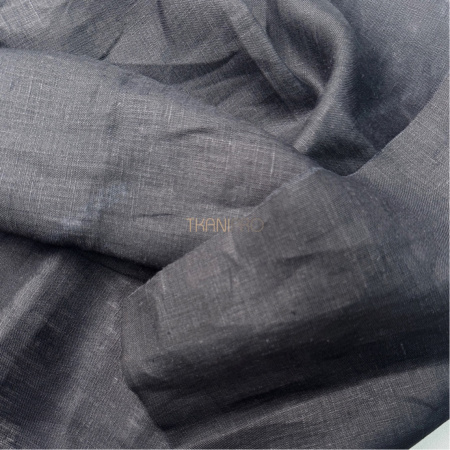 Лен цвет черный, арт. L4001-7