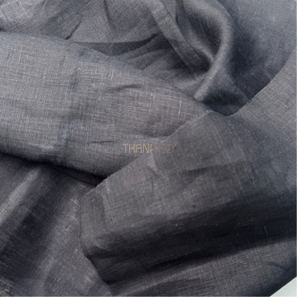 Лен цвет черный, арт. L4001-7