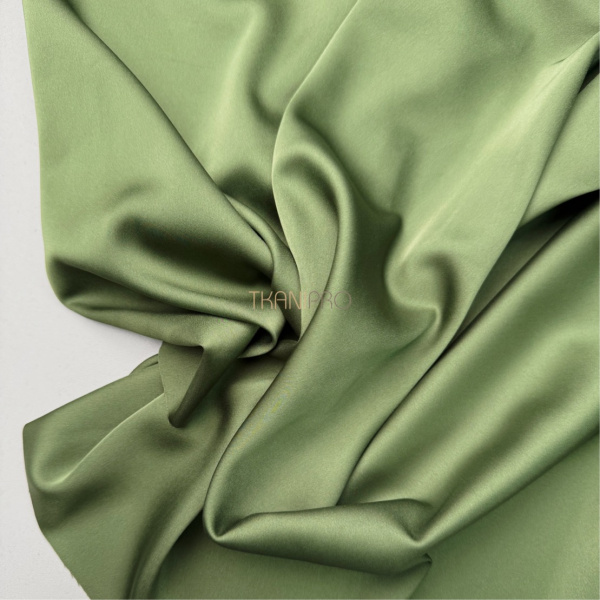 Шелк искусственный плотный цвет хаки, арт. S5135-25