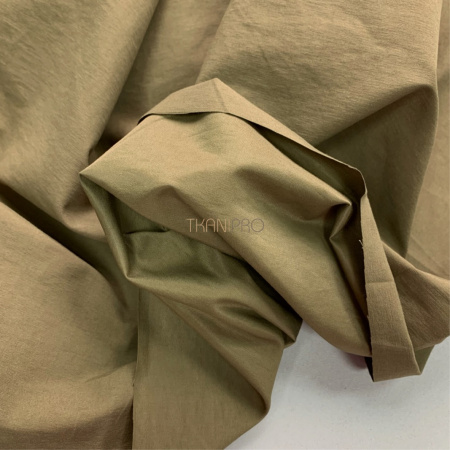 Ткань плащевая с крэш эффектом цвет оливковый хаки, арт. PL9953-8