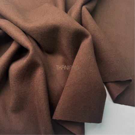 Ткань пальтовая с шерстью цвет шоколадный, арт. IKC3022-1