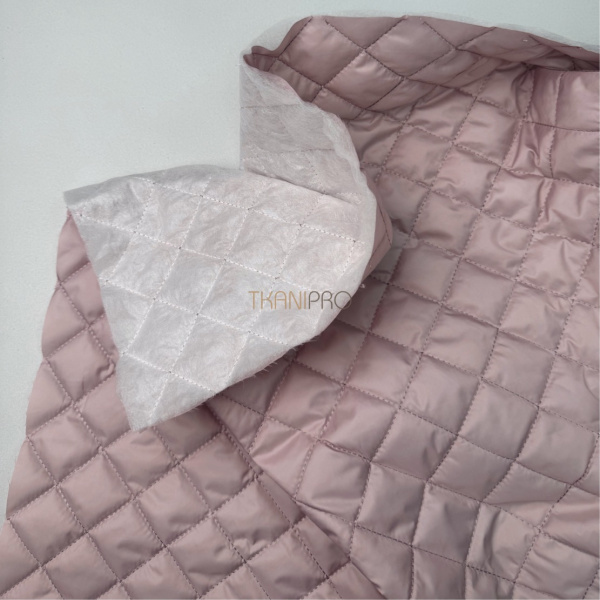 Стеганая ткань на синтепоне цвет розовый пыльный, арт. PS2291-4